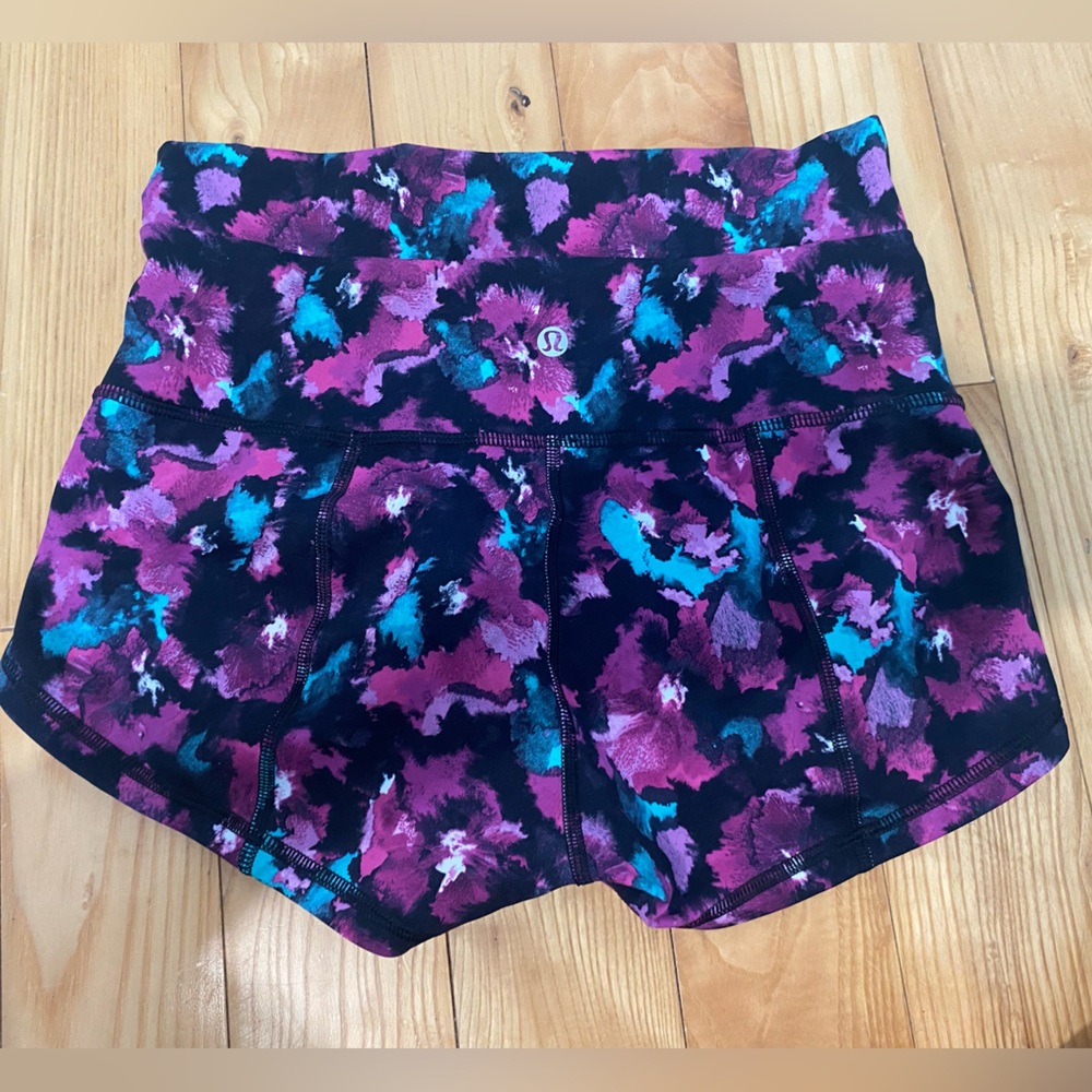 lululemon athletica Women's Purple and Teal Athletic Shorts